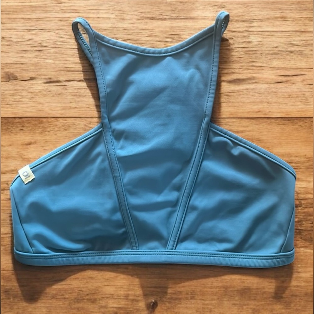Port de Bras Sports Bra Green Small Athletic High Neck